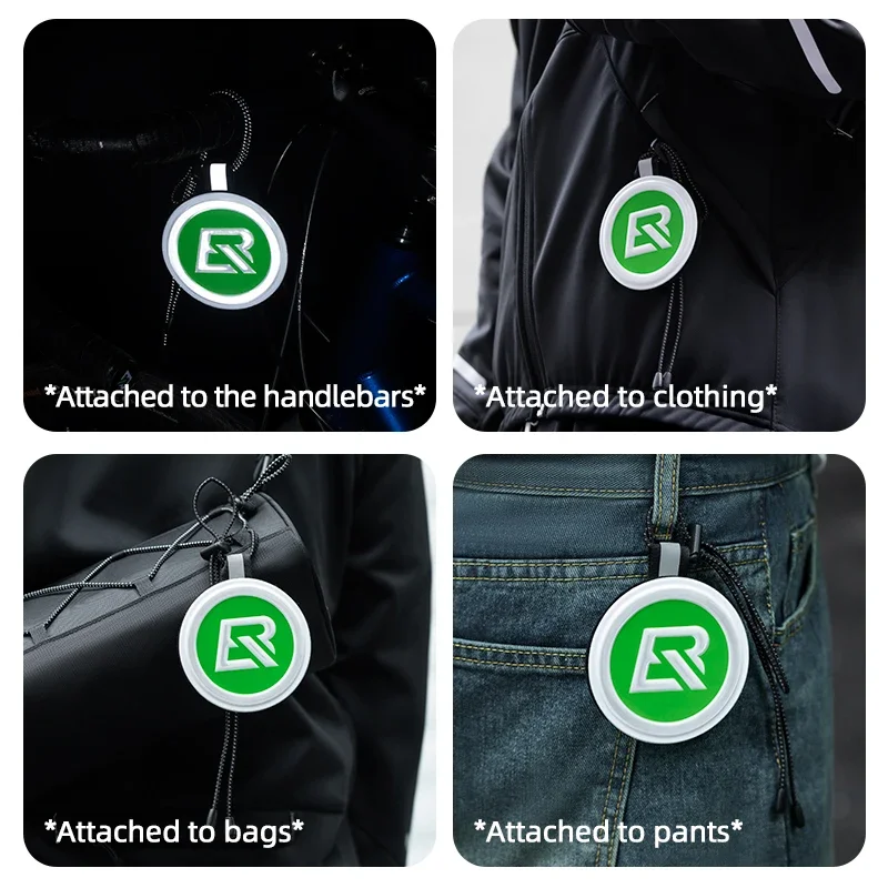 ROCKBROS-pegatina reflectante de EVA para ciclismo, marcadores reflectantes de superficie texturizada con logotipo de seguridad nocturna, accesorios para bicicleta