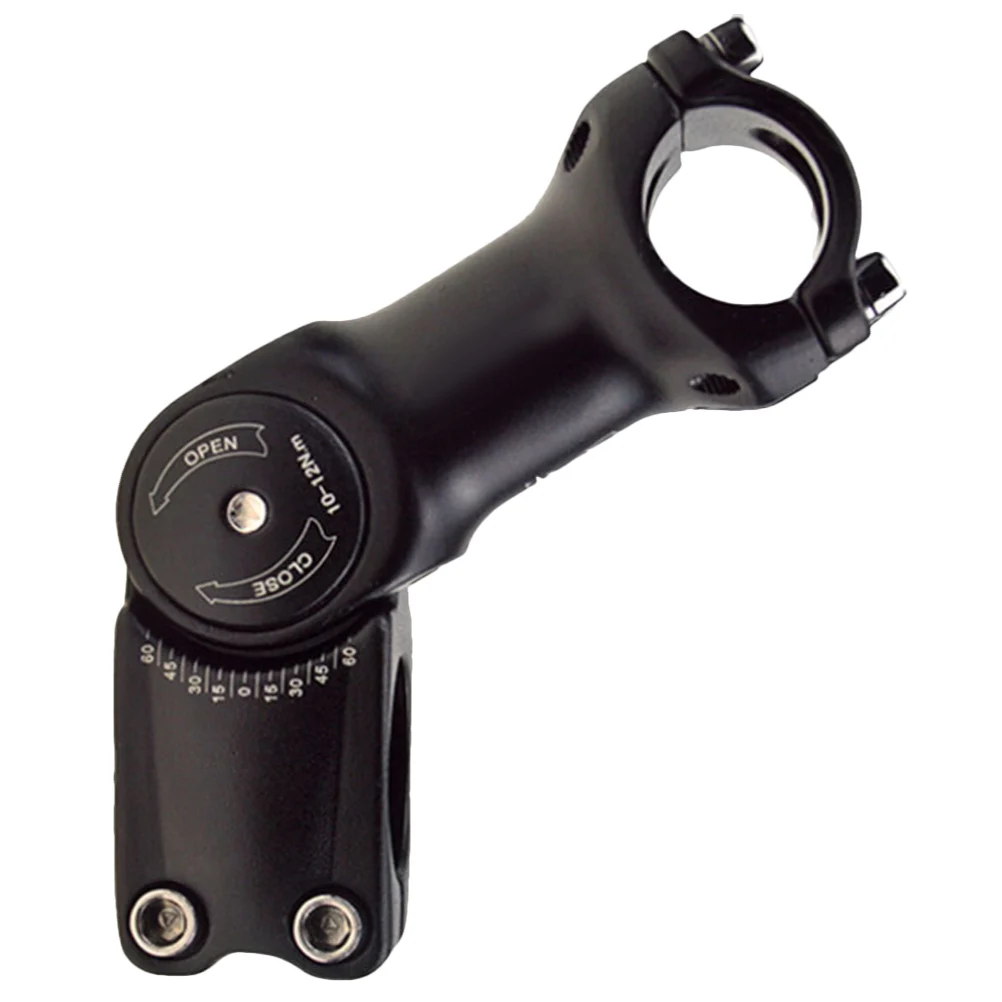 

1Pcs 31.8x90mm Adjustable Angle Bike Stem Extender Durable Aluminium Alloy Mountain Cycling Handlebar Riser Black
