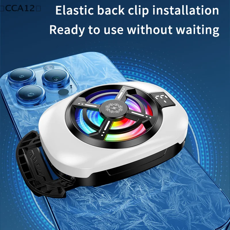 Semiconductor Mobile Phone Cooling Fan Radiator Back-Clip For Games/Live Streaming Phone Cooler For IPhone Android Universal