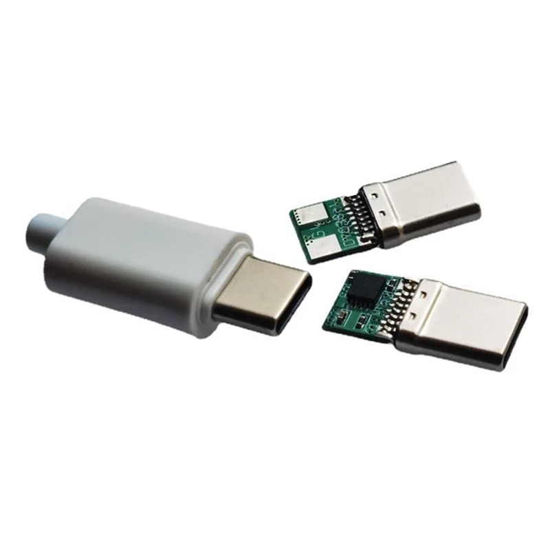 AA84 10 шт. 12 В PD/QC Decoy Board Модуль быстрой зарядки с оболочкой PD 2 3.0 DC Триггер USB Type-C Мужской QC4 Разъем зарядки Белый Du