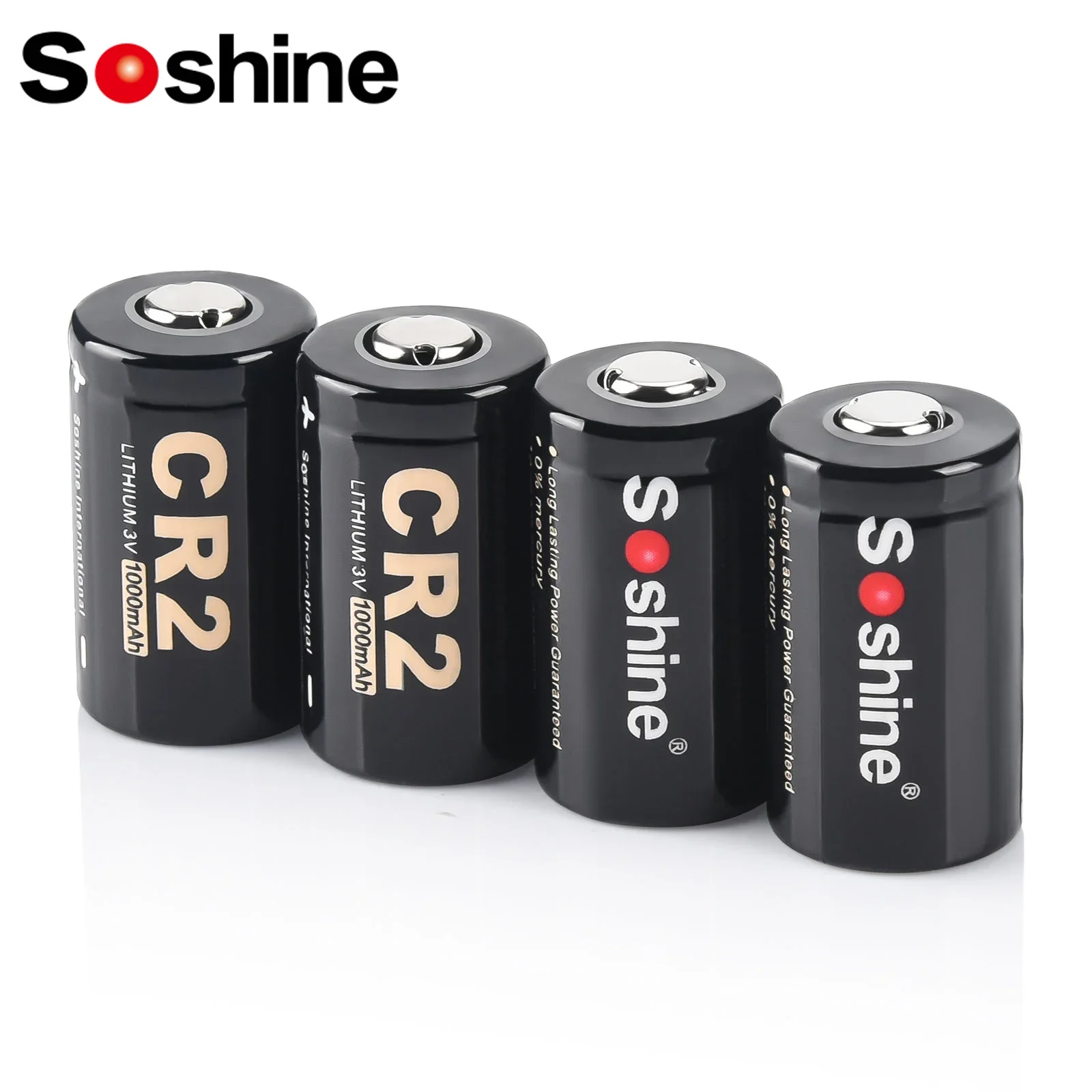 

Soshine CR2 3V Primary Lithium Battery 3-Volt 1000mah Batteries Non-Rechargeable Battery for Microphones Camera Smoke Detector