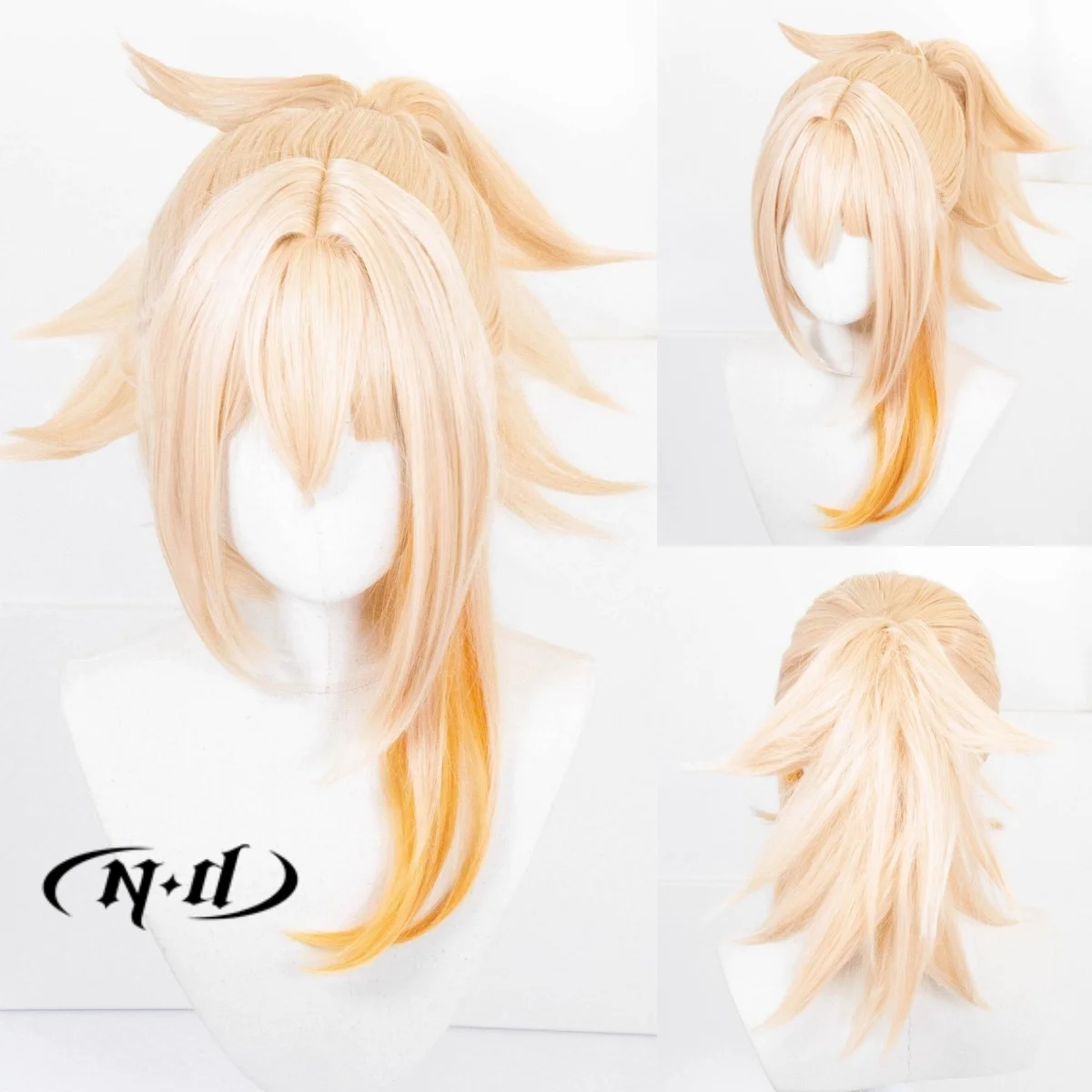 

ND Yoimiya Cosplay Wigs Hairpiece Genshin Impact Cosplay Hair Wigs for Comic Con Coser Costume Theme Party Heat Resistant