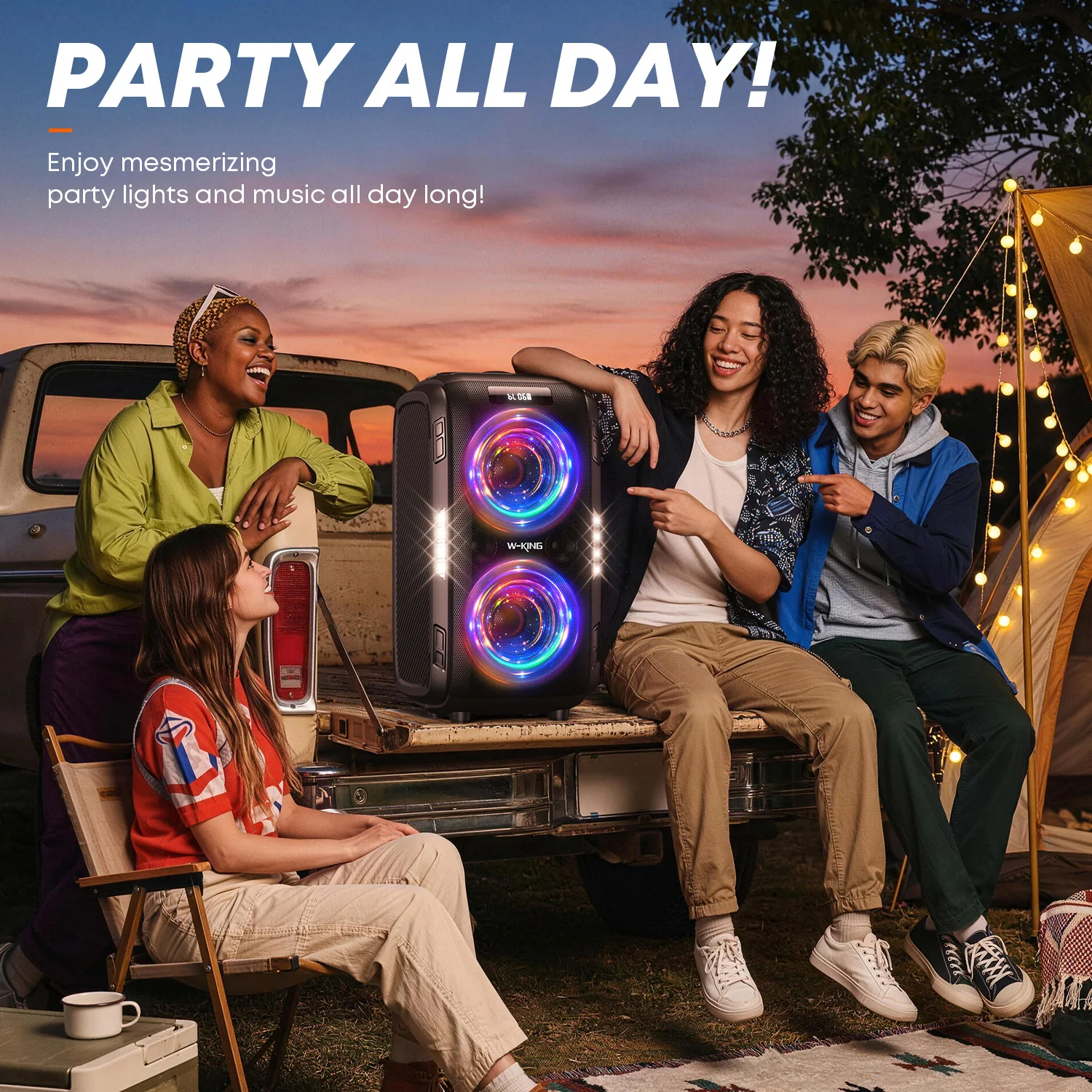 W-KING T9PRO Portable Bluetooth Speaker - 120W RMS Party Boombox