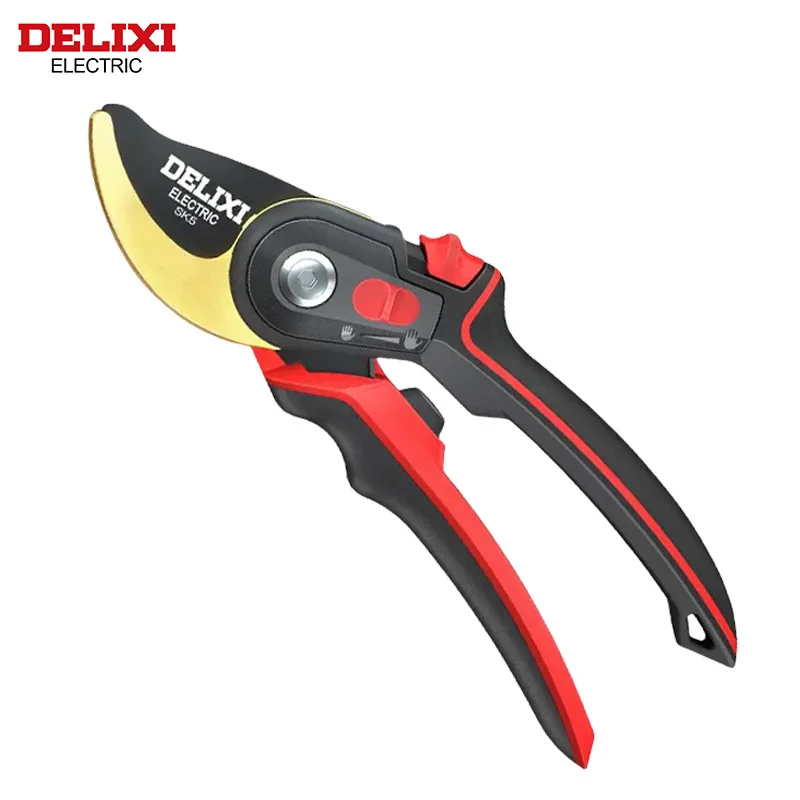 DELIXI ELECTRIC Pruning Shear Garden Tools SK5 Alloy Steel Forging Durable Labor Saving Scissors Gardening Sharp Branch Pruners