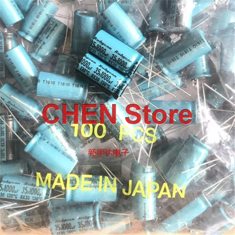 

10PCS/50PCS original Rubycon RX30 35V1000UF 12.5X25MM 130C electrolytic capacitor 1000UF 35V free shipping