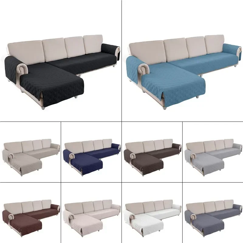 Funda de sofá impermeable, funda de sofá acolchada antideslizante, alfombrilla de sofá en forma de L para esquina de la sala de estar, Protector de muebles para perros y gatos