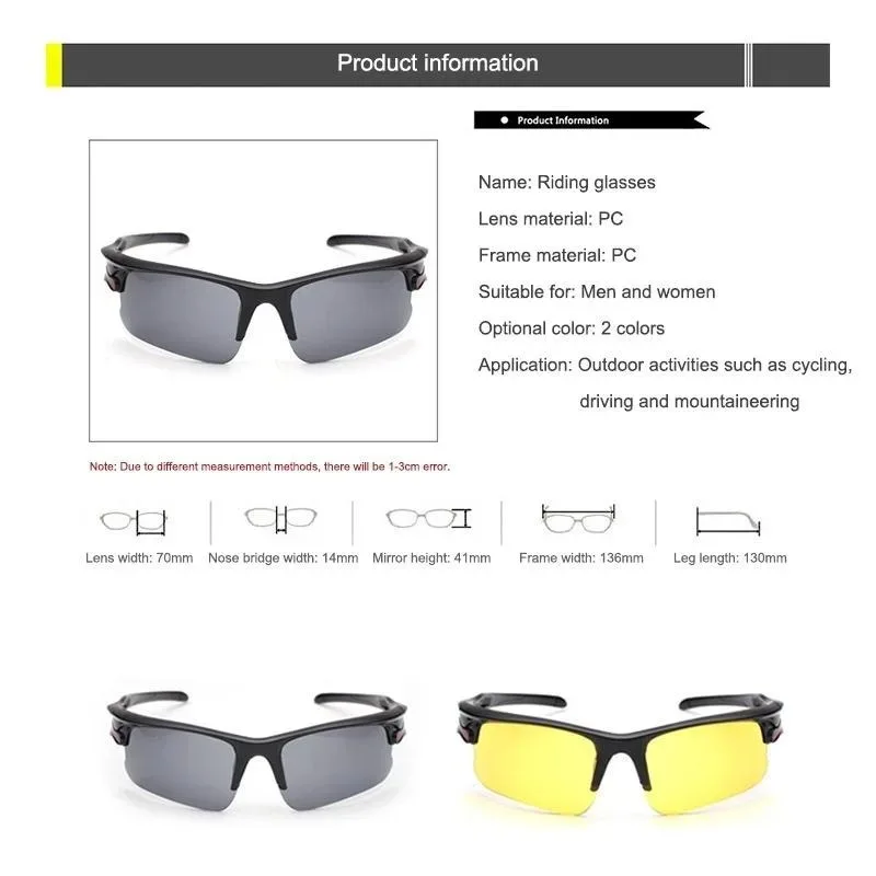 Männer Schutzbrille Anti-glare für Fahren Brille Gläser Outdoor Sport Reiten Motorrad Sonnenbrille UV400 Brillen – Detail 1
