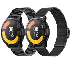 Xiaomi Mi Watch 1用のステンレススチールストラップ,Xiaomi Mi Watch s1用のアクティブメタルバンド,スマートウォッチアクセサリー