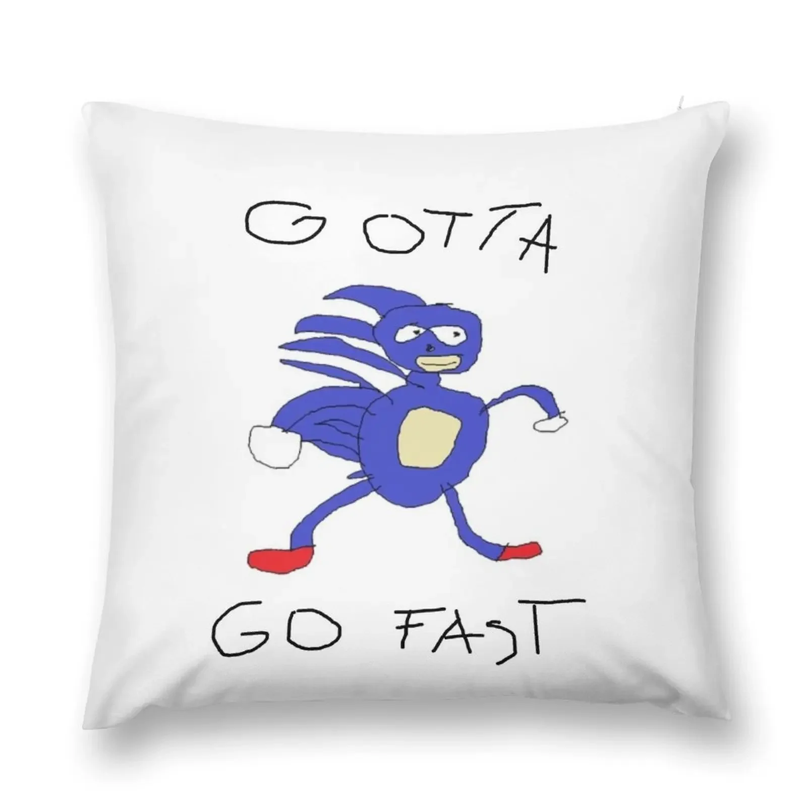 

Gotta go fast Sanic Funny Meme T-shirt Throw Pillow Plaid Sofa Throw Pillow pillow