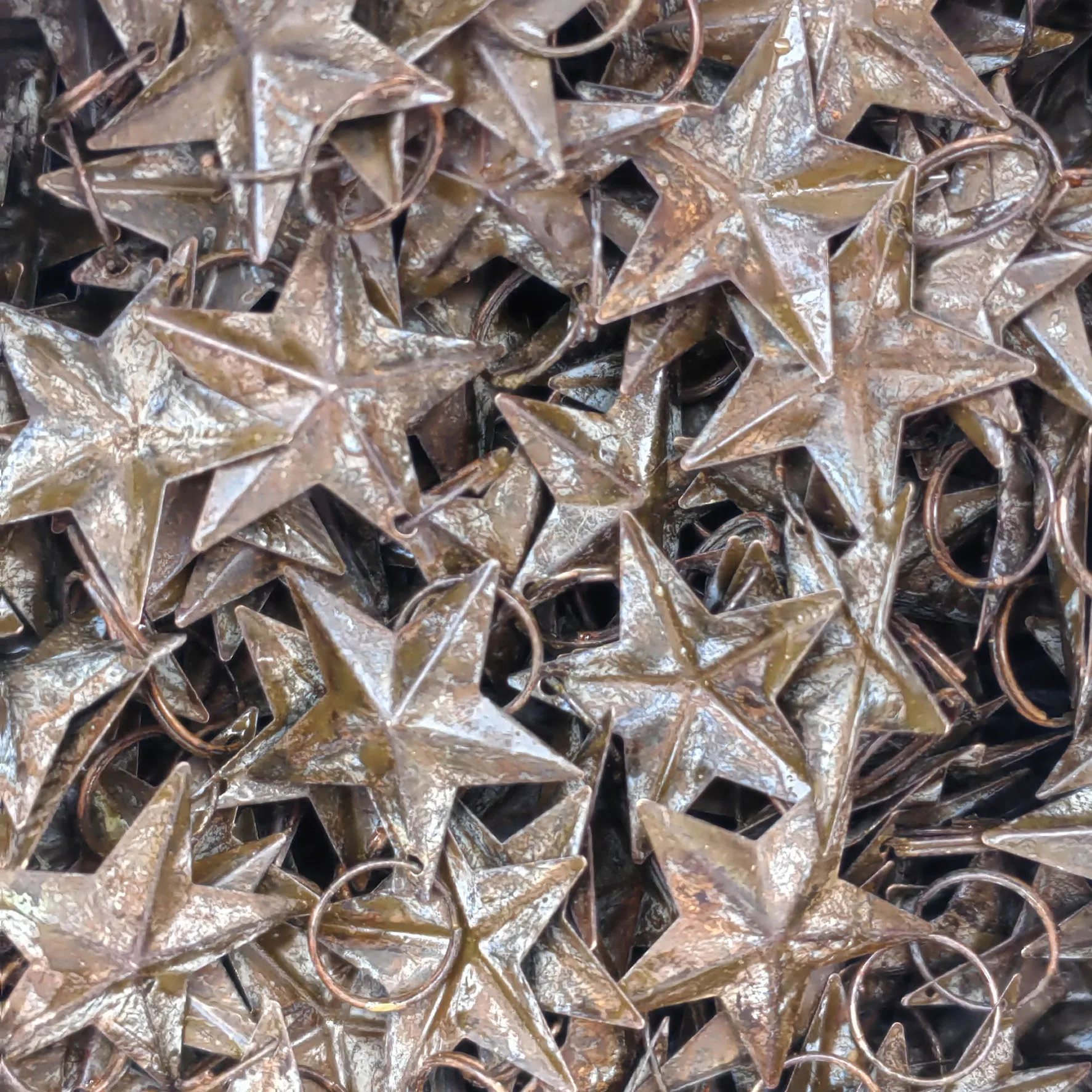 60PCS 3/5cm Rusty Stars for Crafts Rustic Metal Barn Star Vintage Star Antique Primitives Star Ornaments for Festival