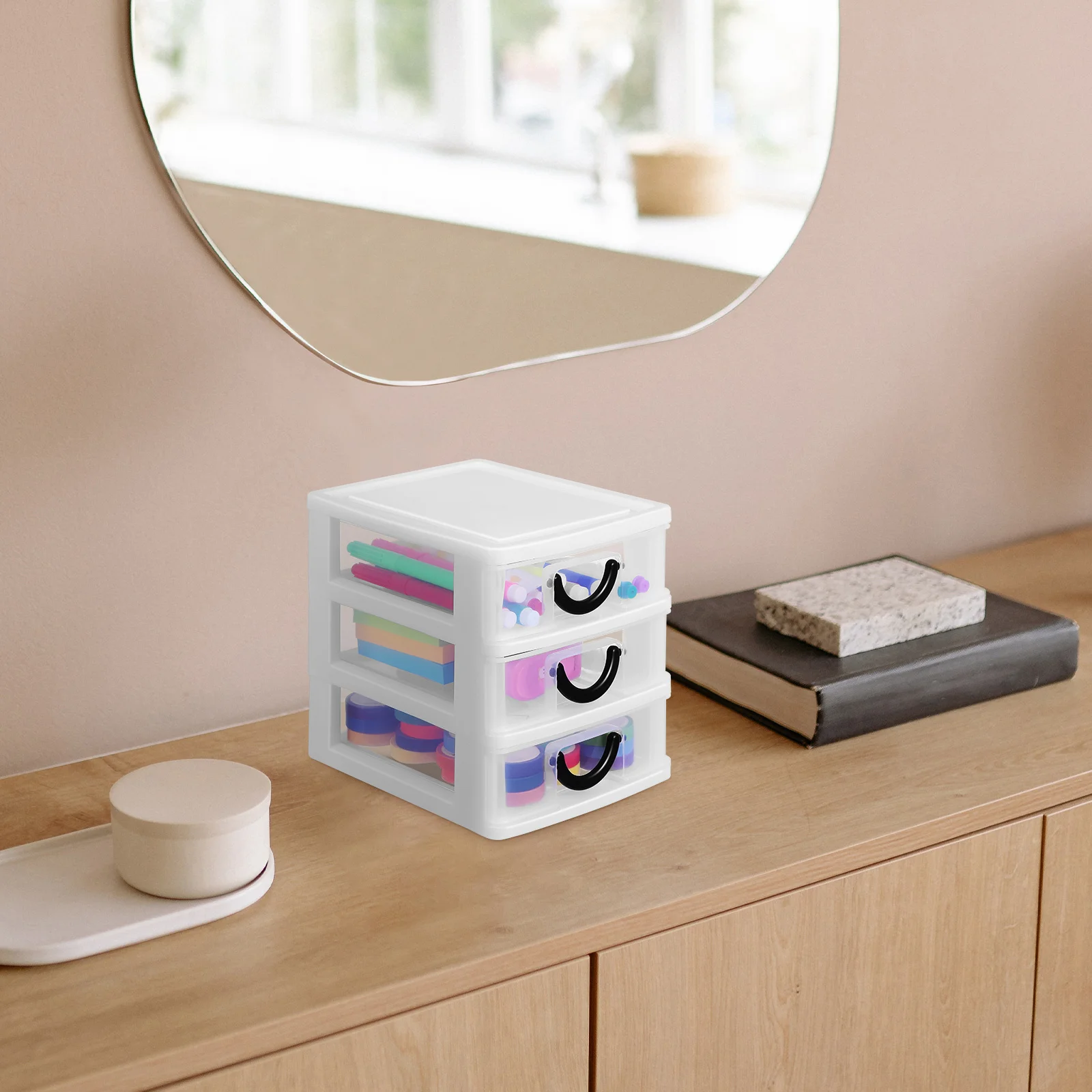 Plastic Drawer Organizer Transparent Desktop Storage Box For Makeup Craft Stationery Desk Organizer Drawers Makeup Holder