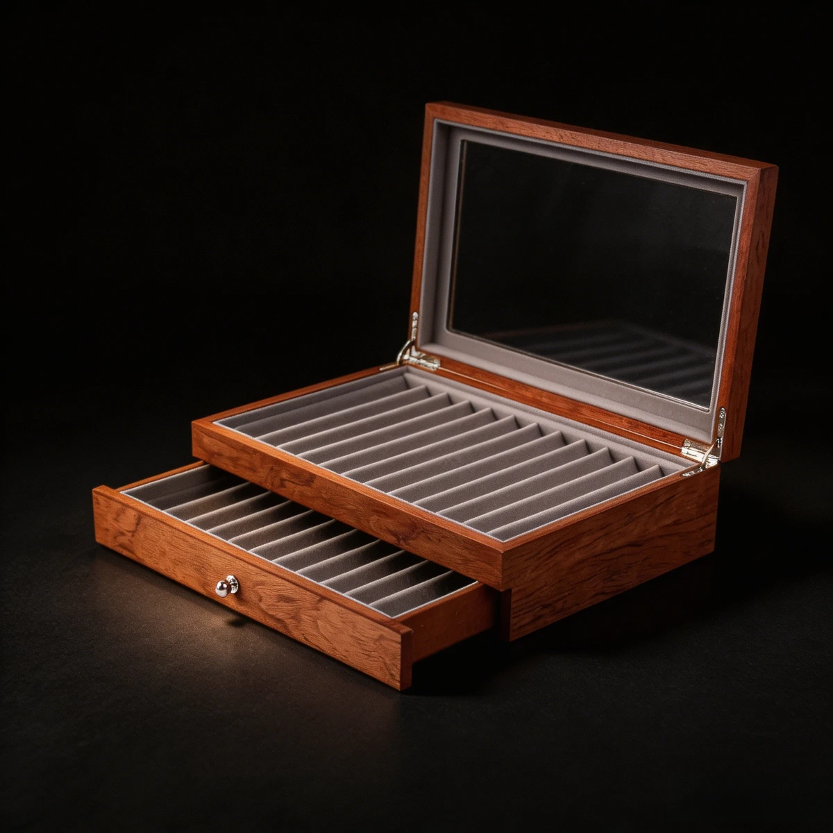 Wooden Pen Display Case – Fountain Pen Storage Organizer Box, 12/23/34 Slots Available for Collector & Gift