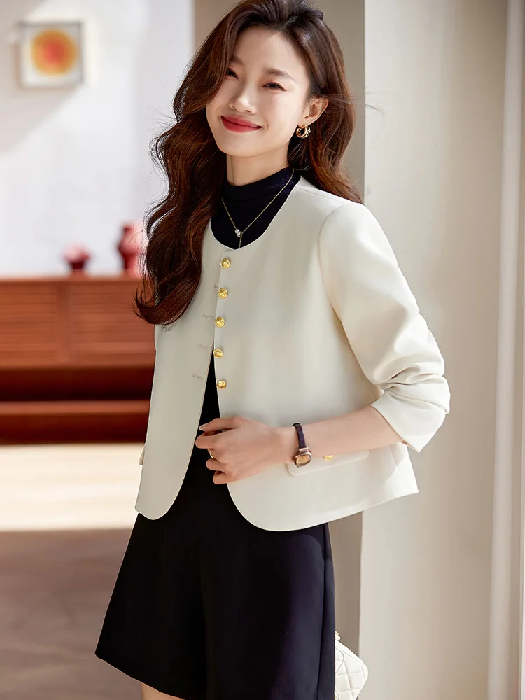 Casual Small Suit Coat Female Early Autumn2024New High-Grade Small Korean Style Loose All-Match Suit Top