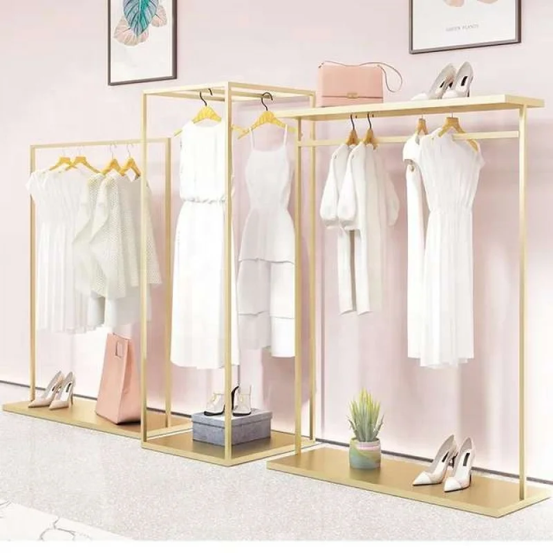 2025customized.Boutique Furniture Clothes Shop Clothing  Garment Shelving Stand Retail Cheap Clothing Rack