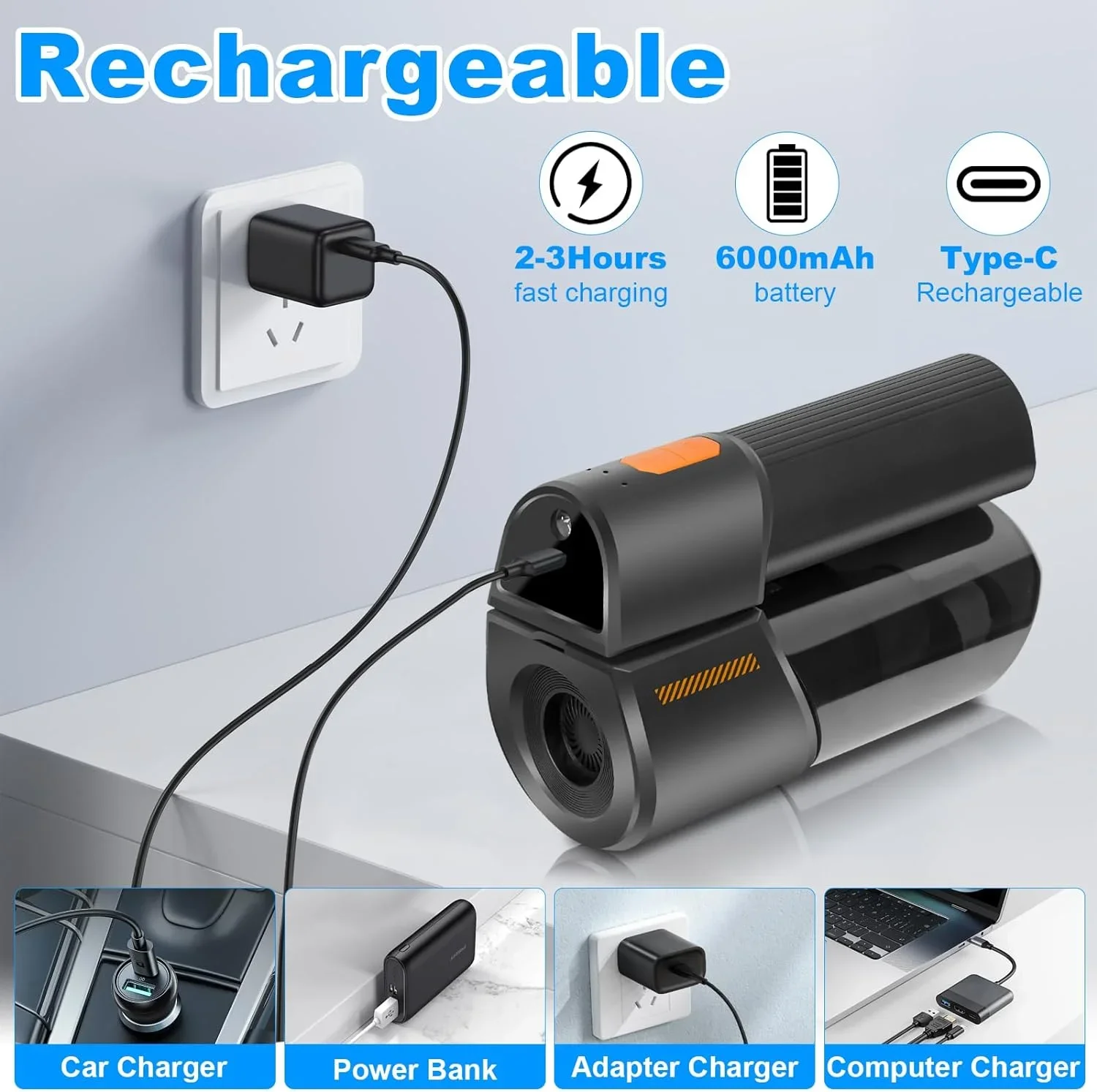 NewNexest Strong Suction 180C Folding Multifunctional Blowing Inflating Extraction Car House Use Brushless Vacuum Cleaner