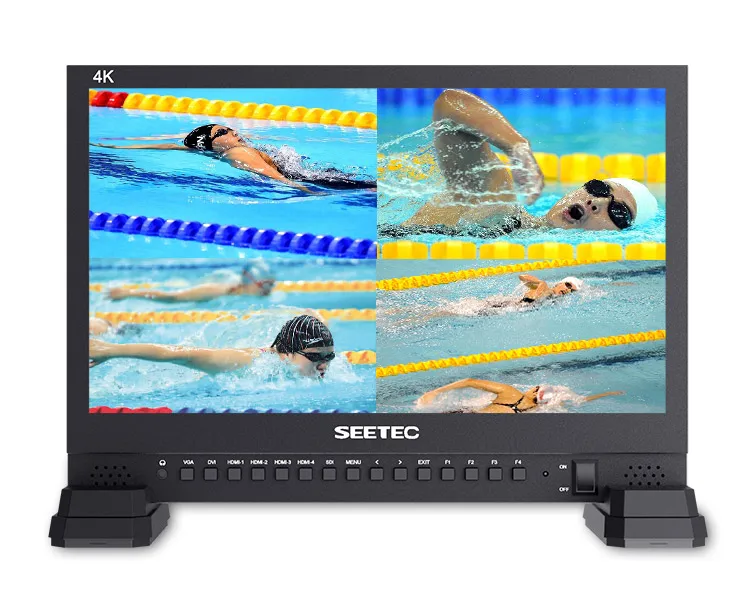 SEETEC Live Broadcast Camera 4K 3840X2160 Ultra HD IPS LCD Screen 15inch 4K Monitor With Quad Split 3G SDI HDMI