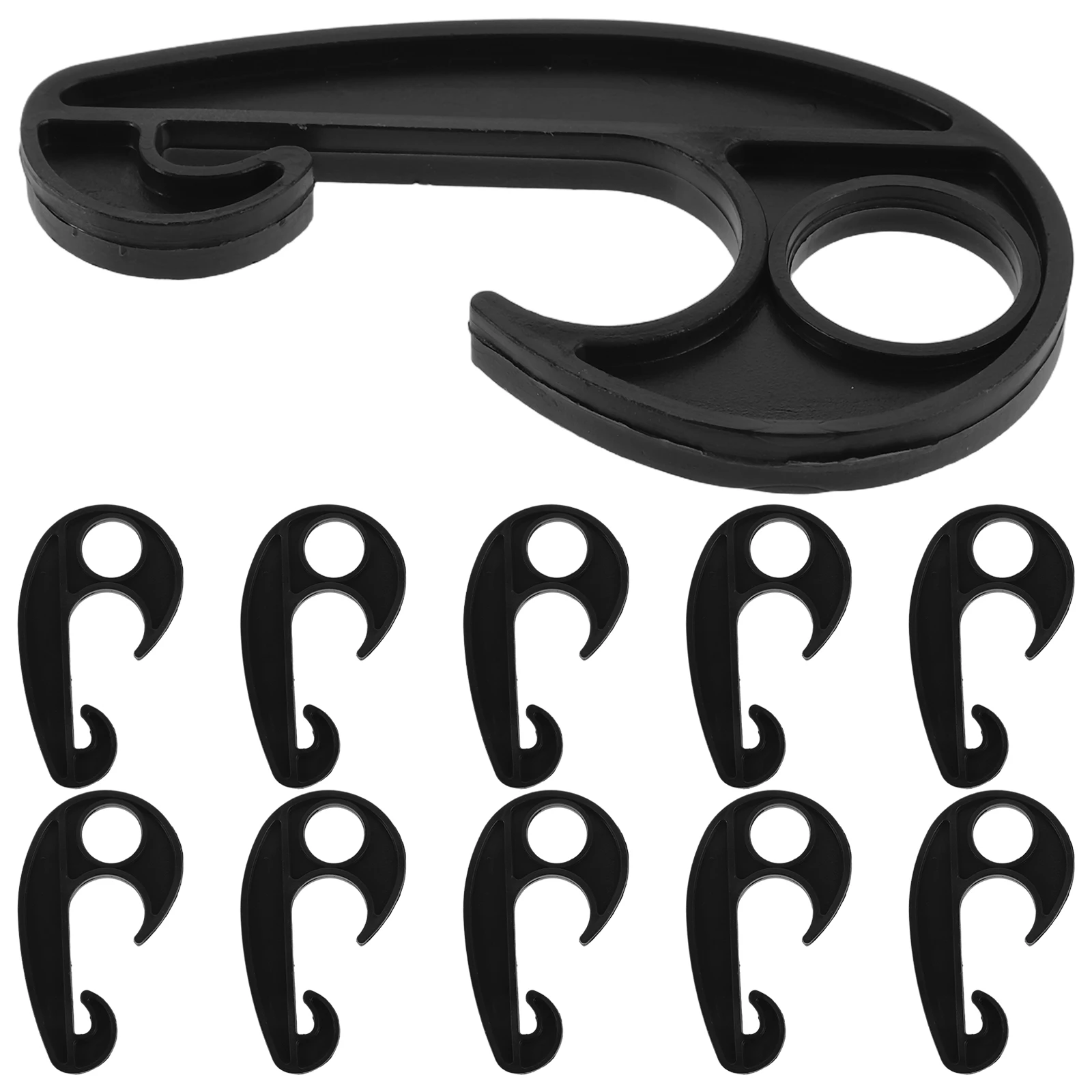 

20 Pcs Car Tarpaulin Plastic Tent Accessories Elastic Rope Net Hooks Replacement Windproof Camping Gear Durable PVC Hooks