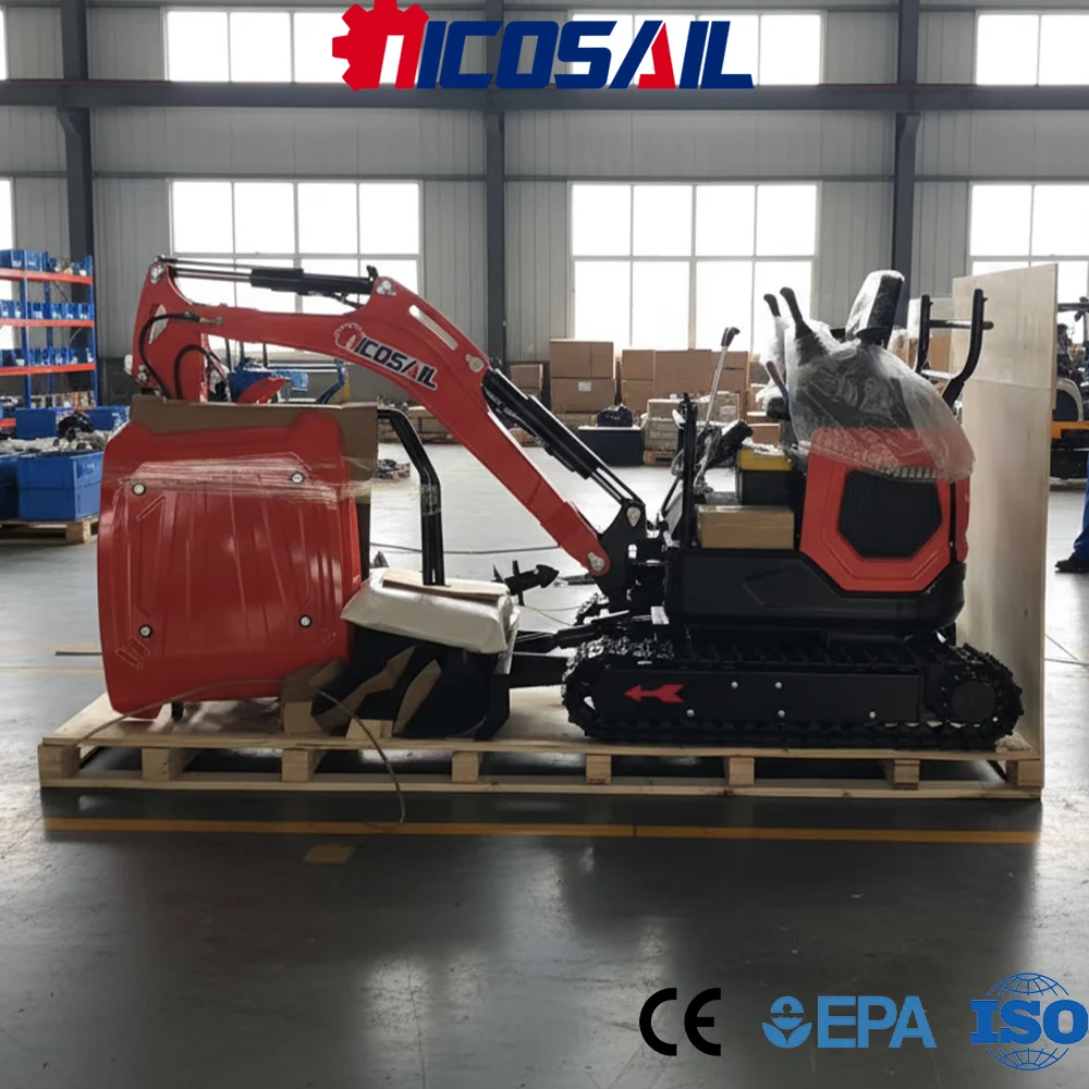 

Mini 1.2 Ton Excavator Custom Euro 5 Compliant CE Certified Small Hydraulic Digger for Agriculture Work