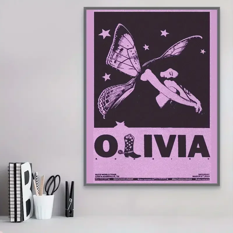 Classic Vintage , Purple Olivia Commission, Wall Art, HD Canvas Printed Poster, Home Living Room Bedroom Decoration