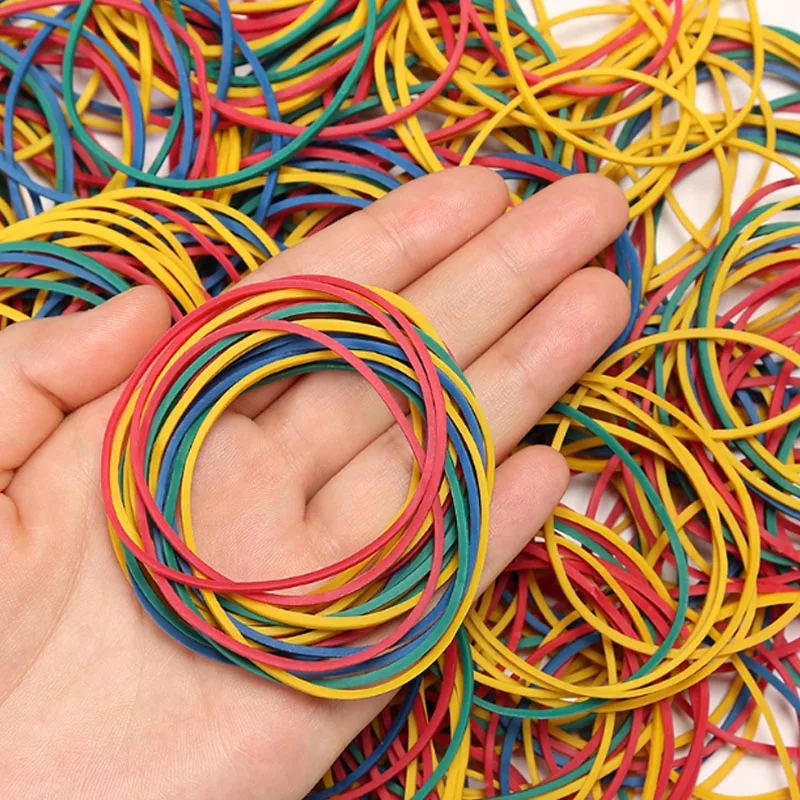 100-500Pcs Colorful Yellow Nature Rubber Bands School Office Home Industrial Ring Elastic Rubber Band Stationery Package Holders