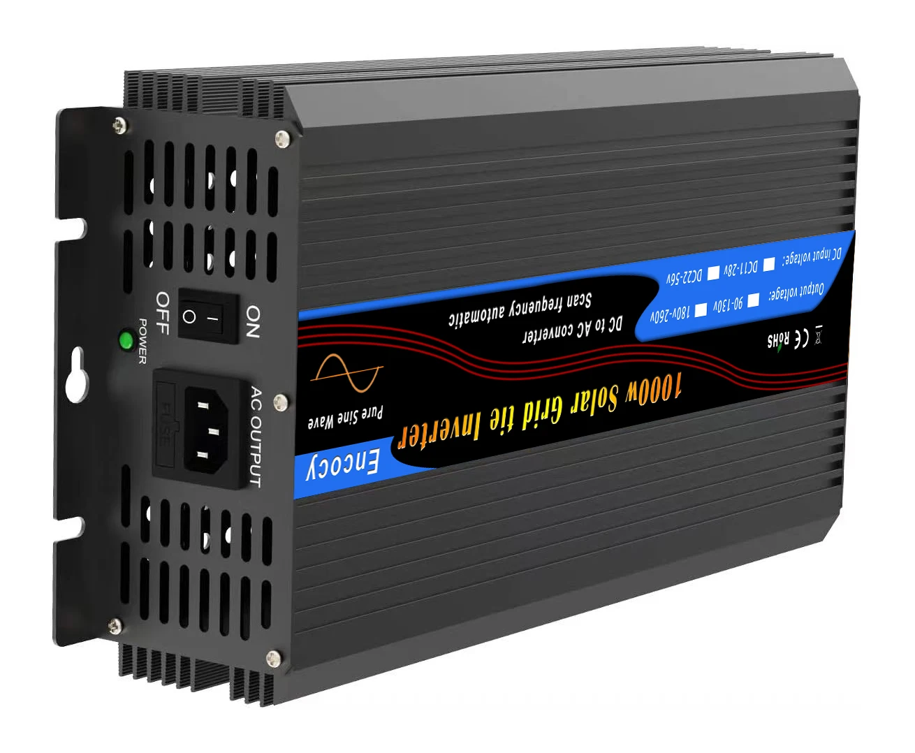 1000w microinverter DC46-114v to AC90-130v Solar Inverter MPPT Pure Sine Wave PV Converter