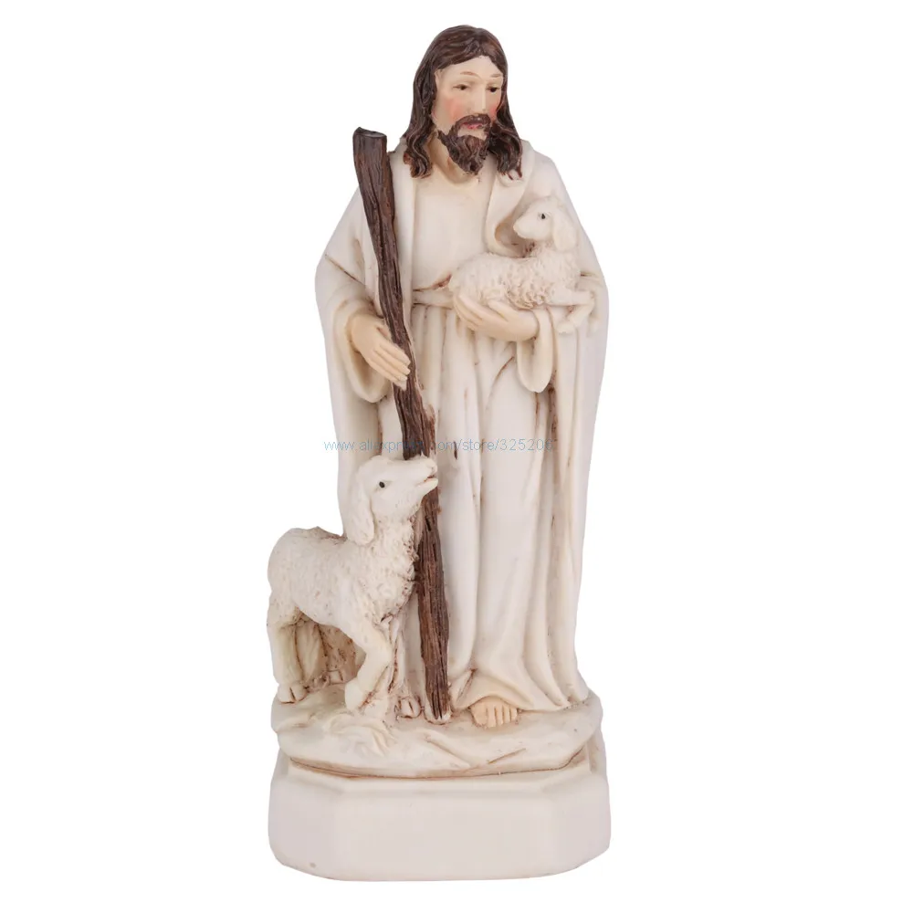 

God Shepherd Statue Jesus Holy Figure Religious Church Souvenirs Gift 15cm 5.9inch NEW