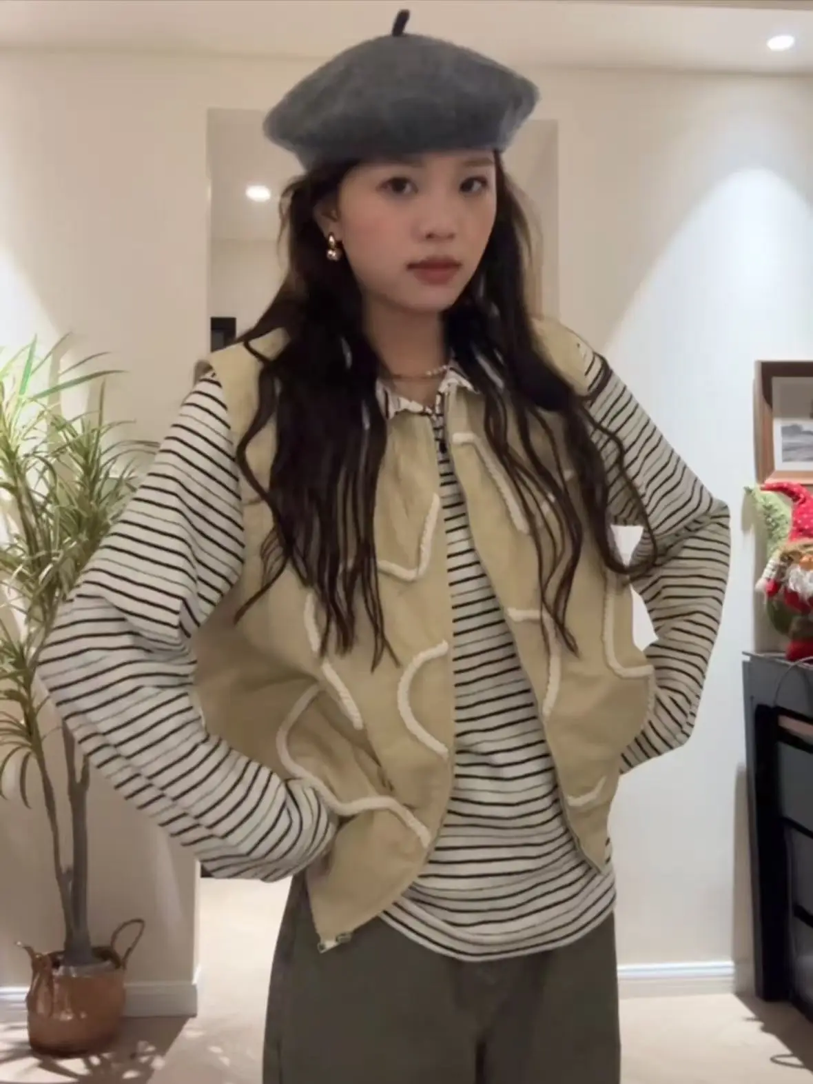 

Женский жилет Ele Korean Sle с вышивкой цветов, круглый вырез, высококачественная теплая верхняя одежда для осени и зимы