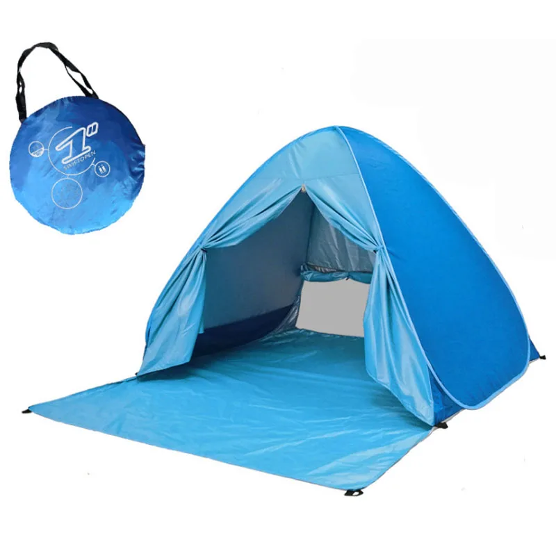 XL Size Pop Up Self-open Beach Tent Automatic Quickly Open Outdoor Camping Tourist UV50+ Protection Portable Picnic Ultralight