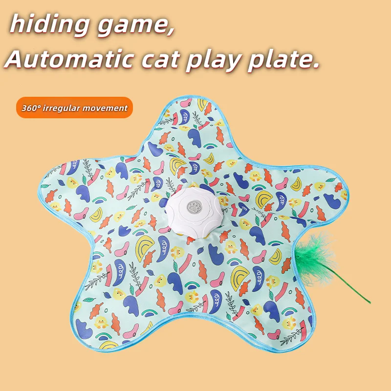 Elektrische katten-draaitafel, zelfstimulerend speeltje voor huisdieren, verlicht verveling, automatisch, intelligent, grappige kattenstok, sportief, verbruik.