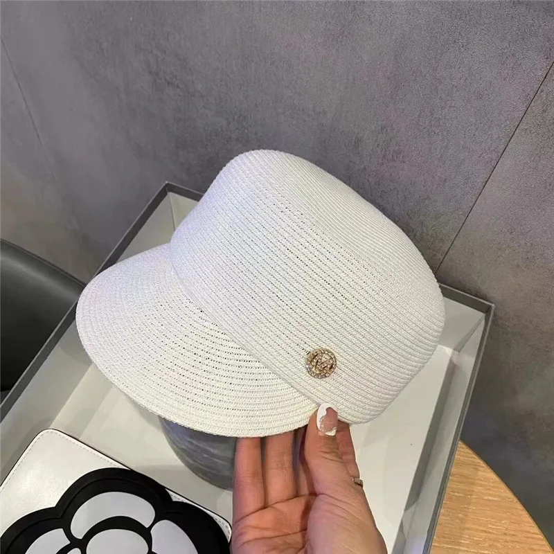 2023 Summer Straw Hats for Women Panama Equestrian Hat Outdoor Casual Beach Sun Caps Female Breathable Travel Visor Baseball Cap