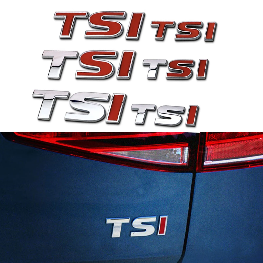 

1Set 3D Metal TSI Car Side Mudguard Rear Trunk Emblem Badge Sticker Decals Auto Accessories Decorations Stickers