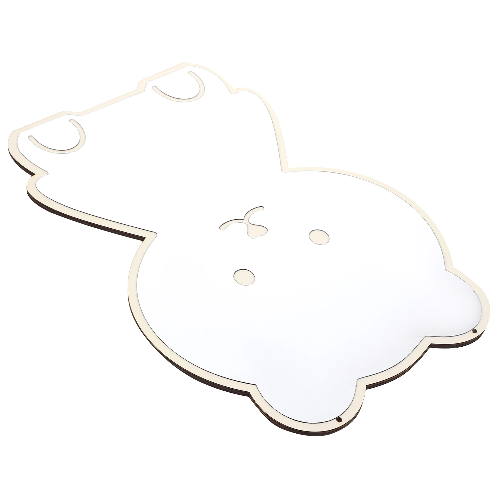 

Nordic Smiling Makeup Mirror Acrylic Wood Material Kids Room Decor Wall Hanging Mirror Pendant Full Moon Props