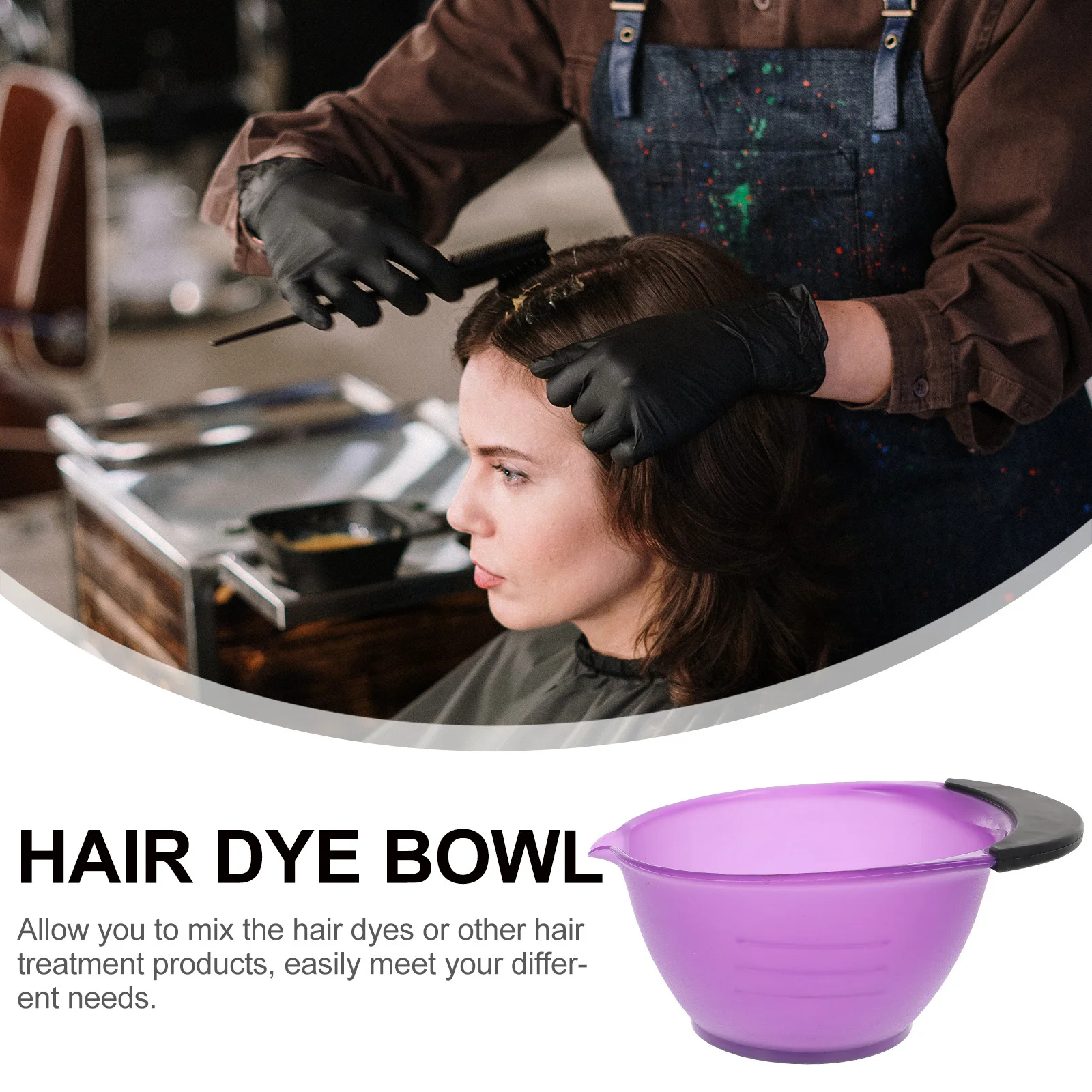 5Pcs Hair Dye Bowls Wide Deep Mixing Bowls Durable Reusable for Salon Hair Coloring DIY Supply Hairdressing Dyeing Bowl - Image 5