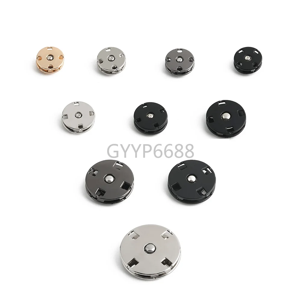 10/50/100PCS 10-21mm Metal Snap Button Invisible Fastener Press Button Clasp For DIY Garment Sewing Coat Down Jacket Accessories