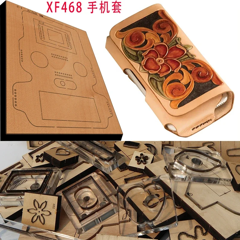 Cell-phone case Leather Craft Punch Hand Tool Cut Knife Mould XF468 New Japan Steel Blade Wooden Die leather craft tools