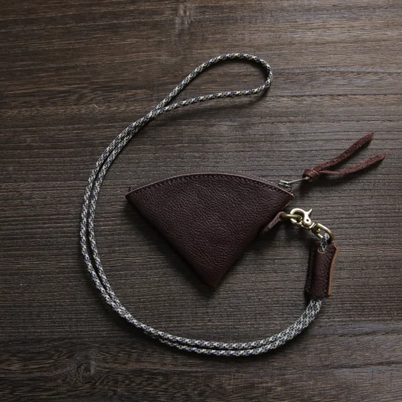 New Arrival Leather Wallet Coin Earphone Box Pendant Keychain Handmade Bag Pendant For Man Or Woman Gift