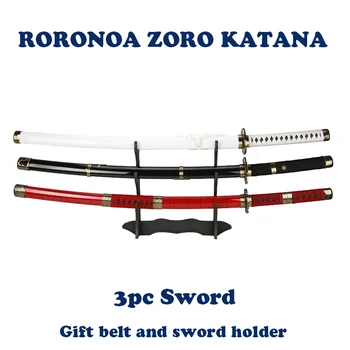 Roronoa Zoro Katana 3pc Toy Cosplay sword Anime Role-playing Weapons Sandai kitetsu  Wado Ichimonji  Enma Purple Halloween Gift