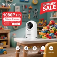 SriHome 2MP WiFi IP Camera Full HD PTZ IR Night Vision Two Way Audio Baby Monitor Auto Tracking Home Security Camera SH042