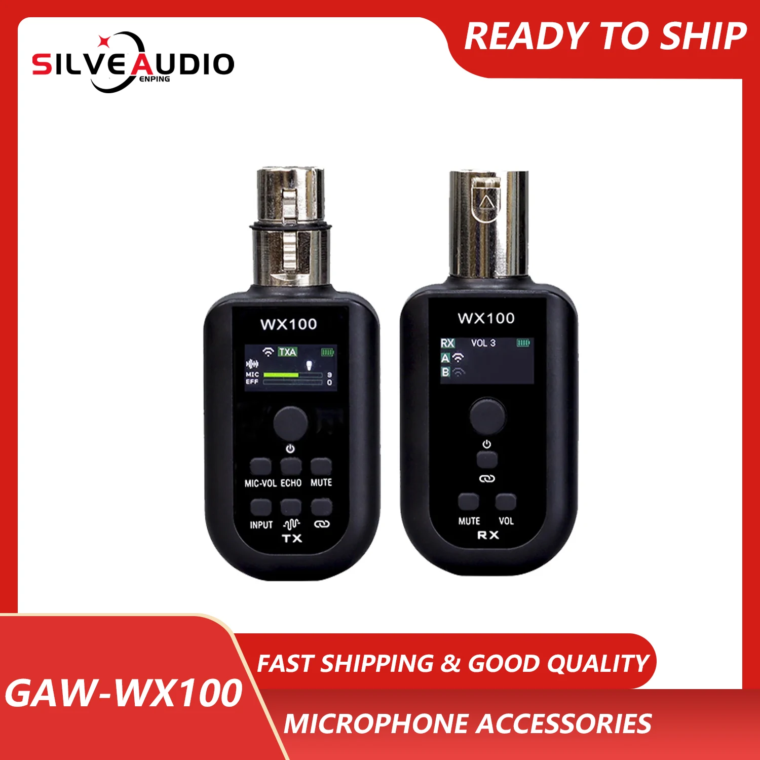 

GAW-WX100 professional microphone wireless UHF transmitting and receiving system with mute function