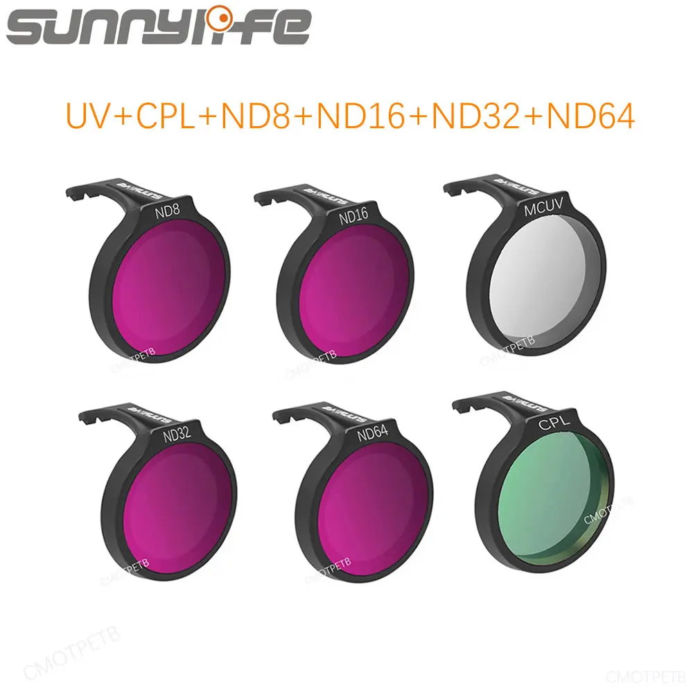 Sunnylife-مجموعة فلاتر عدسات الكاميرا الاحترافية ، فلتر Dji Neo ، CPL ، الأشعة فوق البنفسجية ، ND16 ، ND32 ، ND ، الملحقات