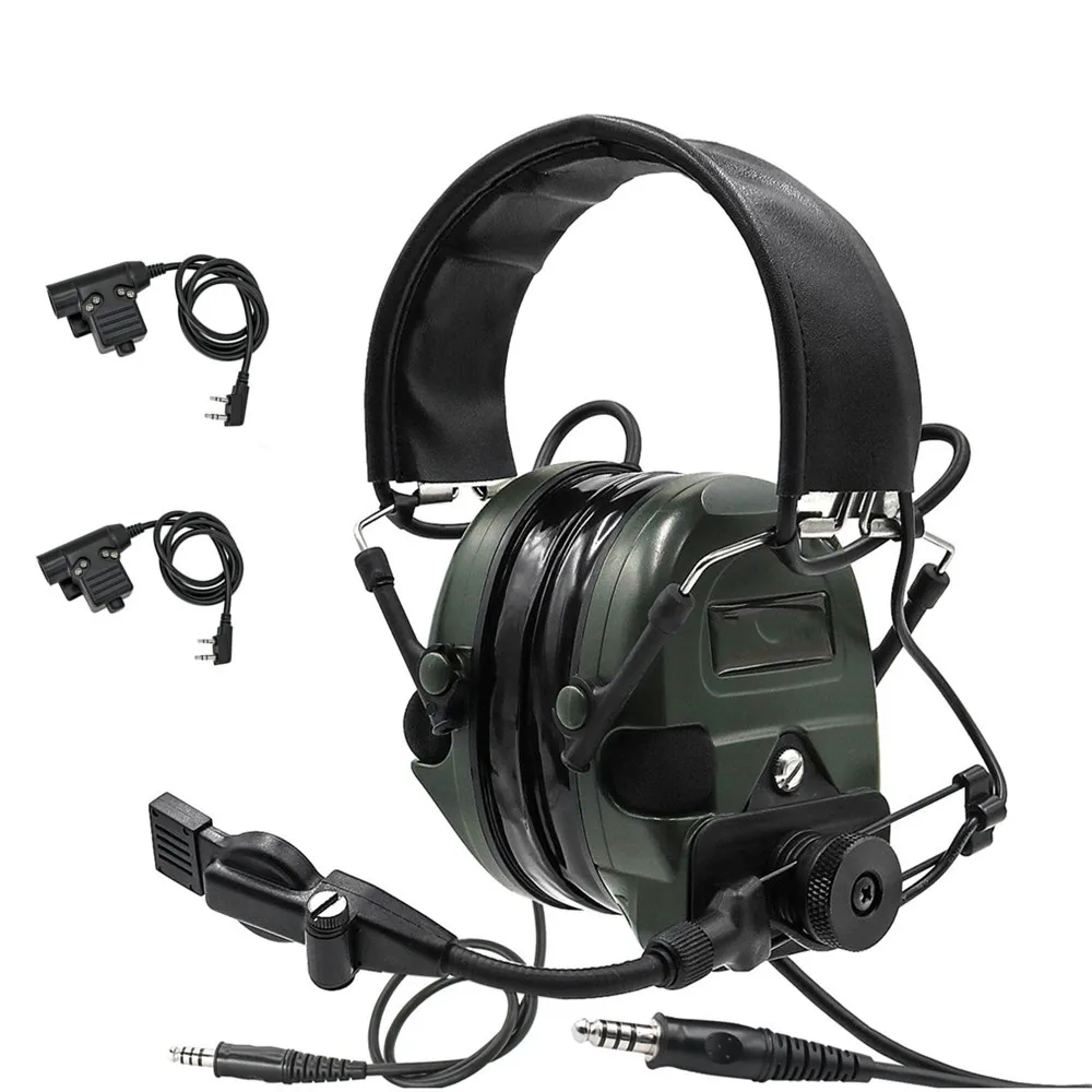 TCILIBERATOR II auriculares tácticos, protección auditiva para tiro electrónico, adaptador de captación con cancelación de ruido, M87, U94, ptt