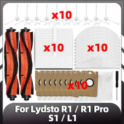 Compatible avec les pièces de rechange pour l'aspirateur robot Xiaomi Lydsto R1 / R1 Pro Brosse principale Filtre Hepa Serpillière Sac à poussière