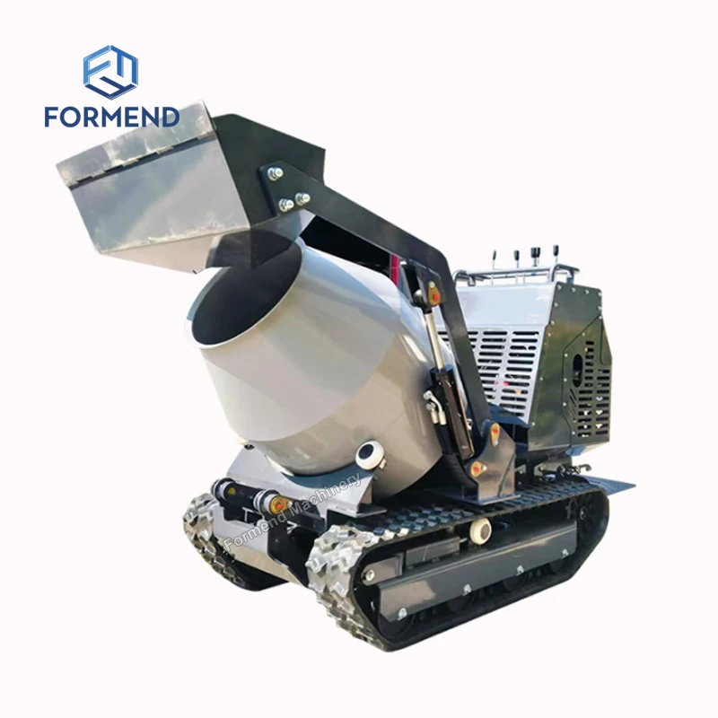 New Popular Track Type Concrete Mixer Truck Engine-Powered Made in China with Simple Operation