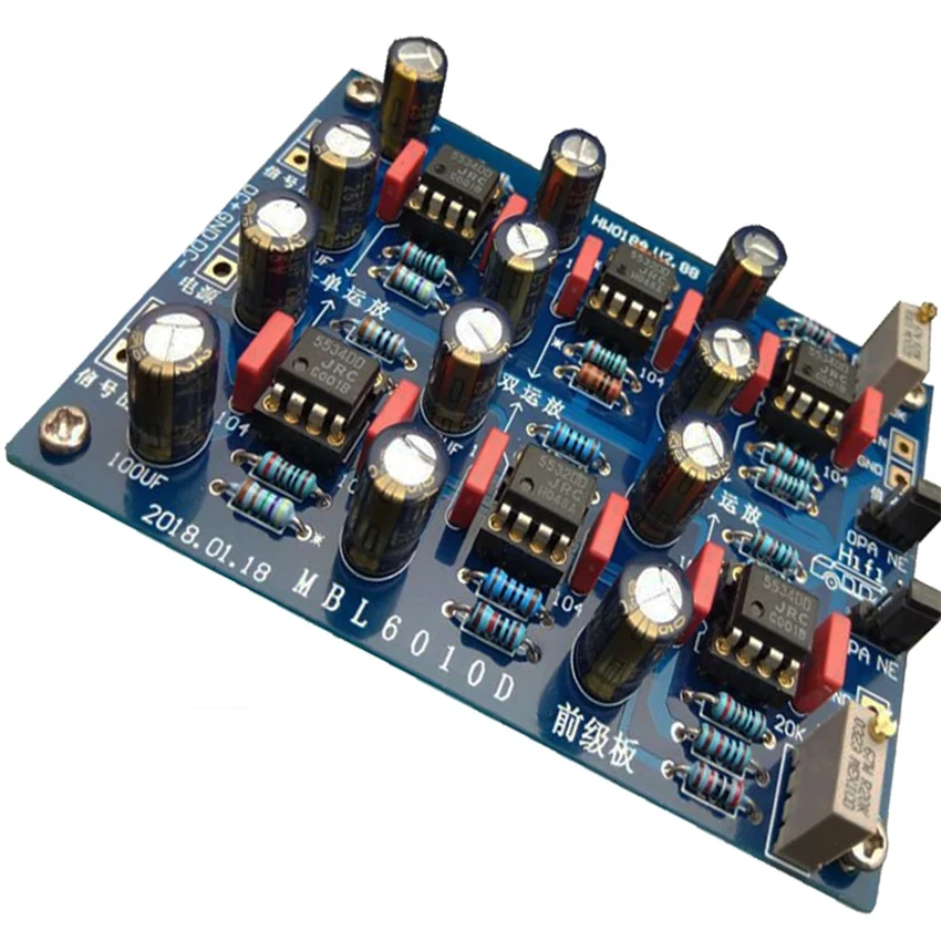 

HIFI MBL6010D Preamp Tone Audio Board Pre-signal Buffer Amplifier Board NE5532, NE5534 and OPA 15V-18V