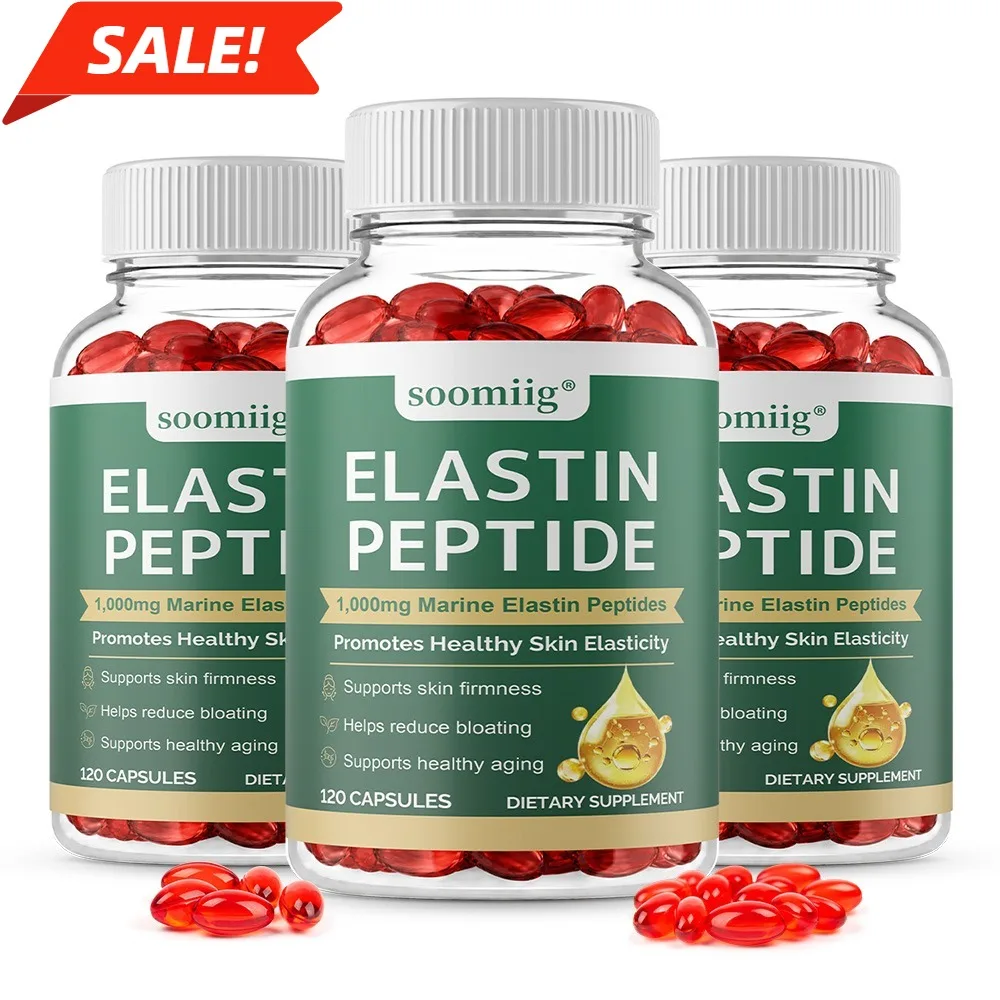 Elastin Peptide Skin Tightening Formula for Daily Use, 1000mg, 120 Capsules | Skin & Joint Support