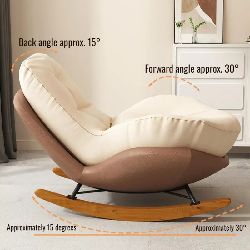Lazy Sofa Rocking Chair for Adults Indoor Lounge Recliner Penguin Design Balcony Living Room Relax Chair Comfortable Home Seat image 6
