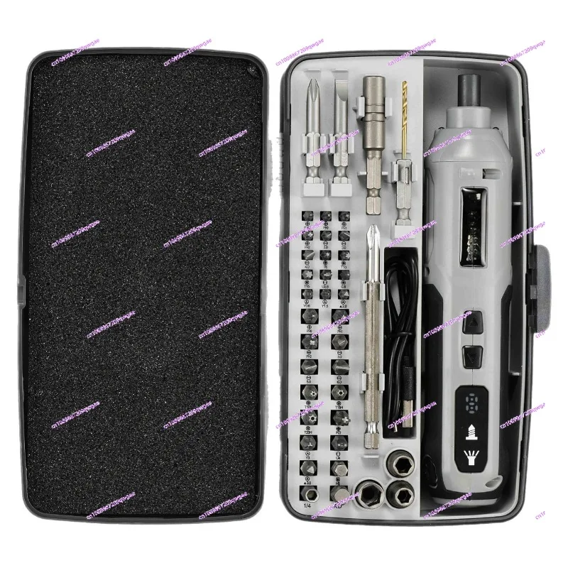 

Multifunctional disassembly screw small electric lithium battery 3.7V41 piece set electric screwdriver set adjustable gear small