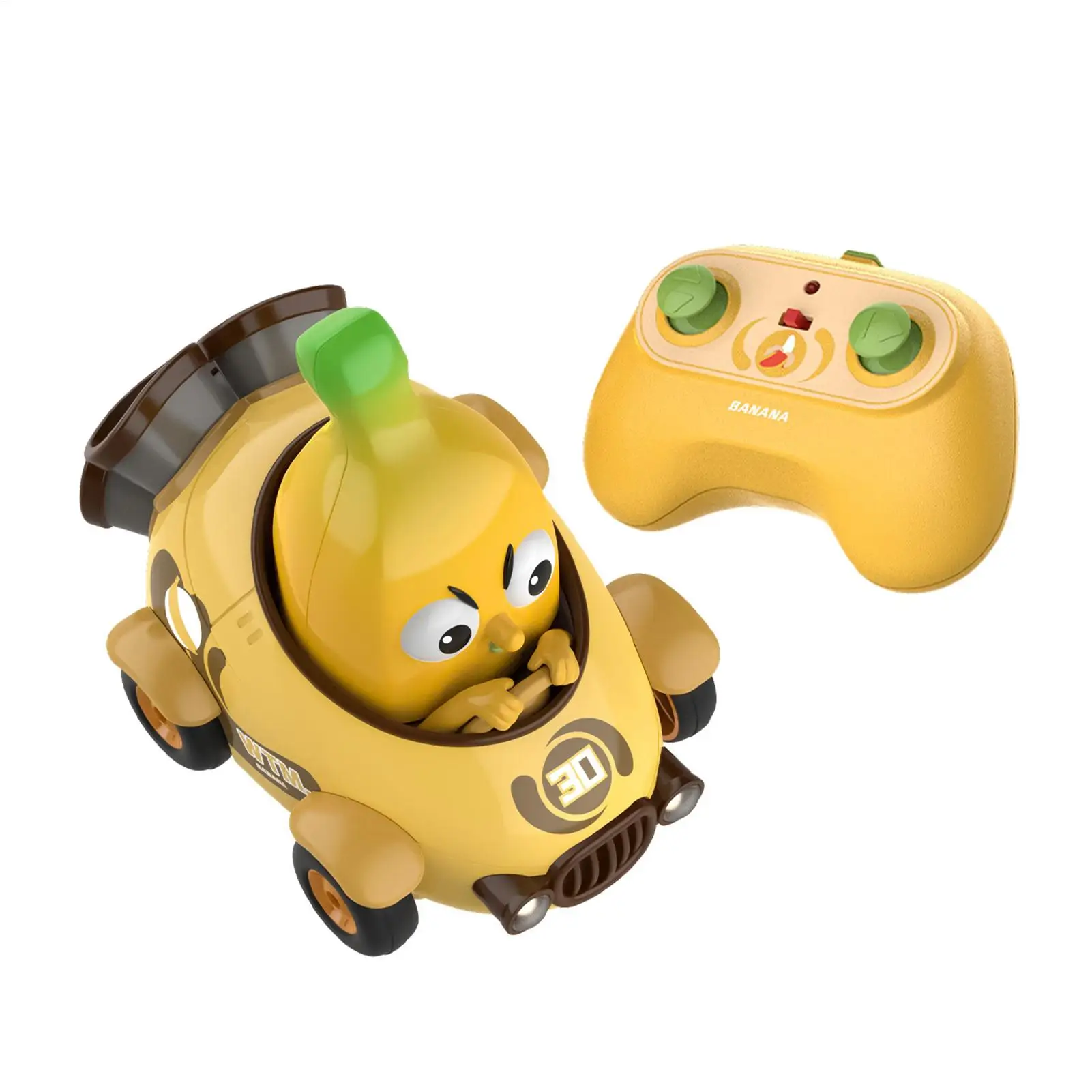 RC Cars Fruit Shape 360 Rotation Vehicle Toys With Light Vehicle Model Toy For Boys Girls Preschoolers Home Apartment Living