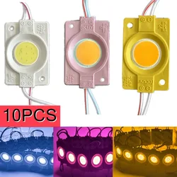 10 Pcs 12V LED Module Multicolour COB Light Christmas Decorations Shop Backlight Banner Warm White Red Blue Pink IP65 Waterproof