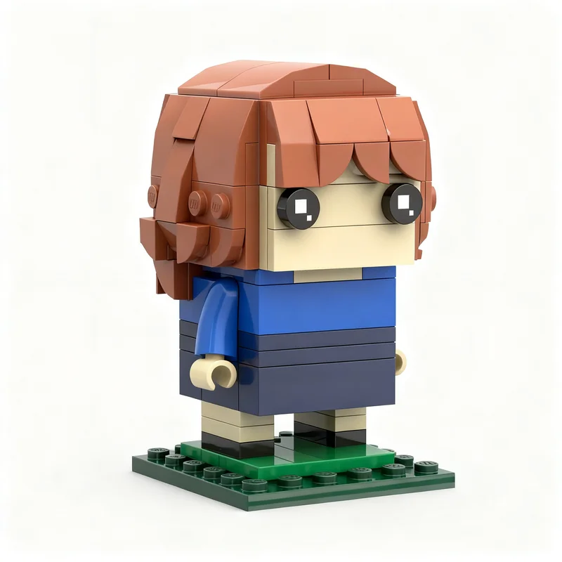 115 pièces MOC Helly R Severance BrickHeadz Style Modèle de construction en blocs de construction Assemblage DIY Jouets Cadeau de Noël créatif